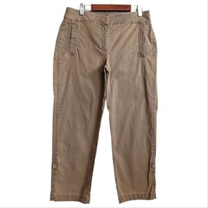 Eileen Fisher Womens Organic Cotton/Tencel Cropped Pants Size XS Tan